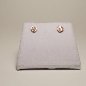 SOLD*** KC Designs 14k Rose Gold Pave Studs